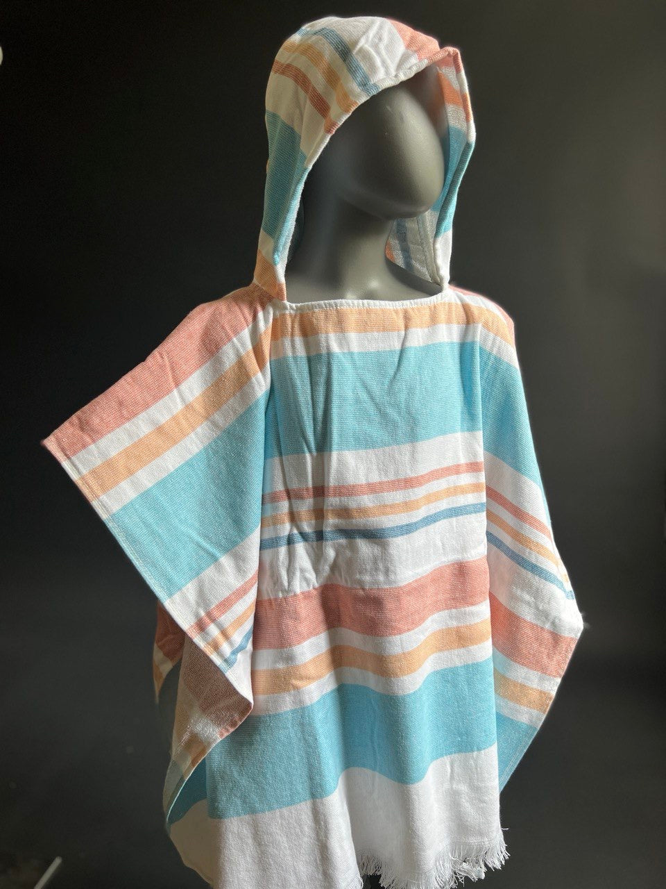 Пончо в полоску, детское, 80x60 см (2-6 лет)