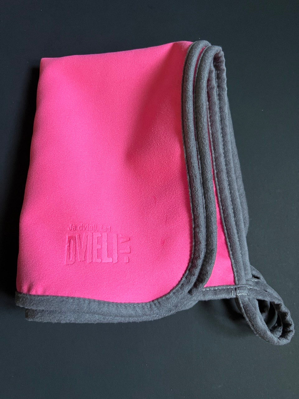 Virtuves dvielis - mikrošķiedras / rozā ar pelēku