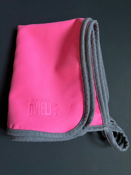 Virtuves dvielis - mikrošķiedras / rozā ar pelēku