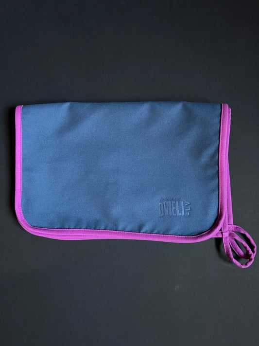 Virtuves dvielis - mikrošķiedras / zilpelēks ar ceriņu rozā