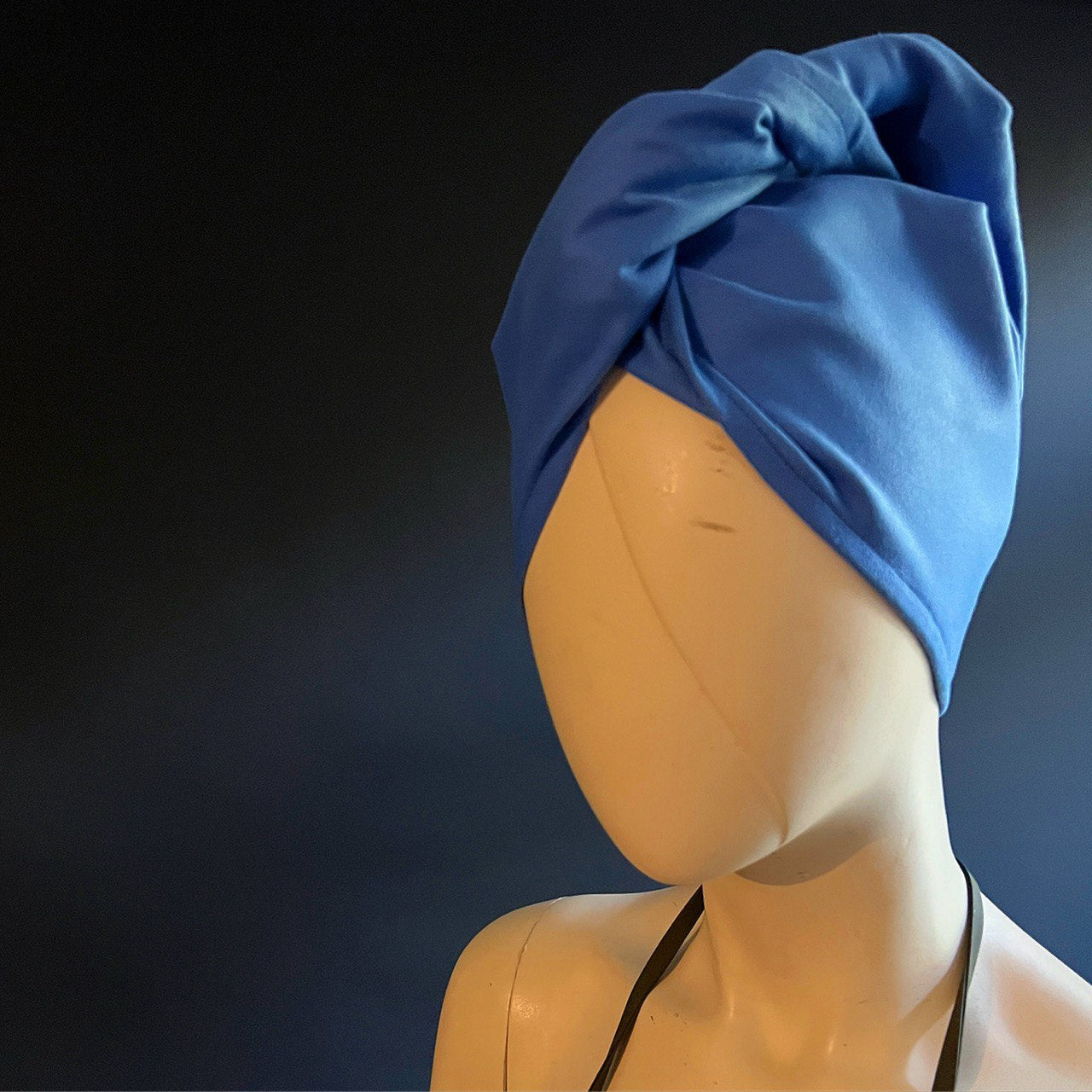 Matu dvielis Turbāns - plānā mikrošķiedra / zils