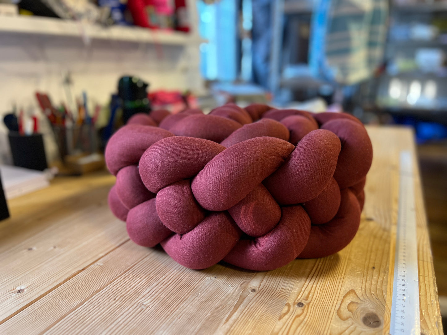 KT - Pītais bortiņš dubultais 2m bordo