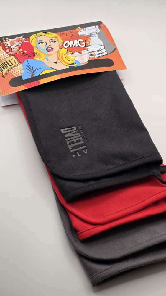 Kitchen towel set - black