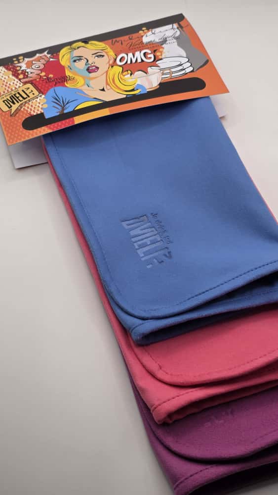 Kitchen towel set - blue/pink