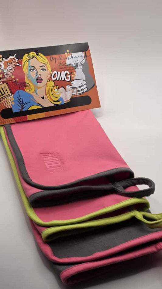 Набор кухонных полотенец - розовый