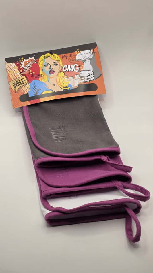 Набор кухонных полотенец - серый/гросил