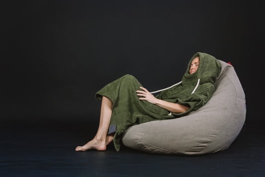 Пончо унисекс - зелёное