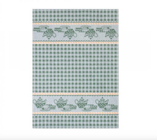 Kitchen Towel - Teapot green