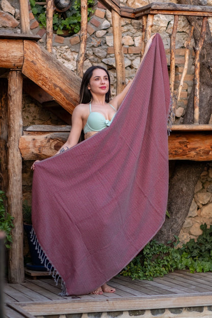 Beach Towel Kopal - burgundy
