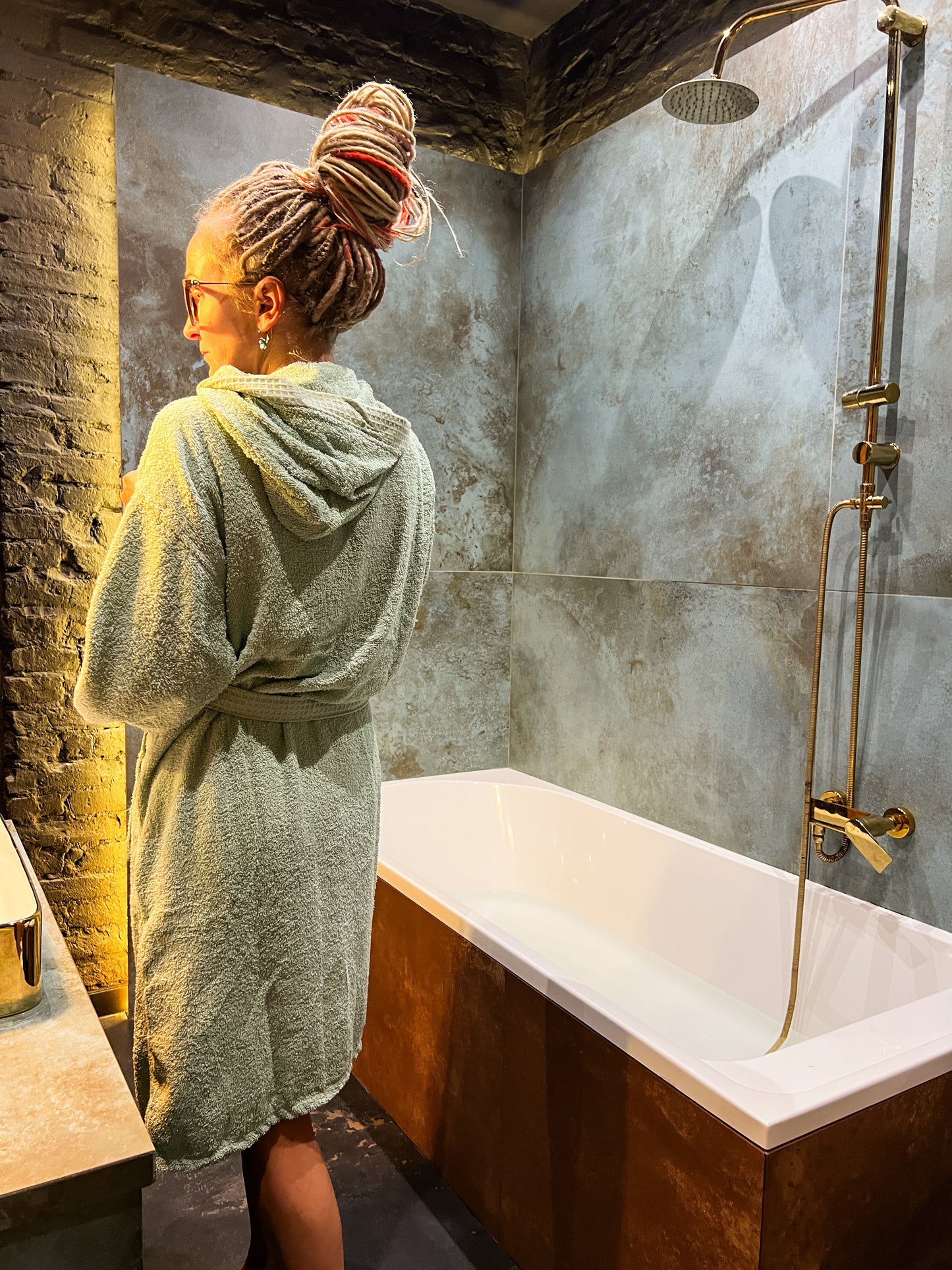 Frotē vannas halāts - DZELTENS