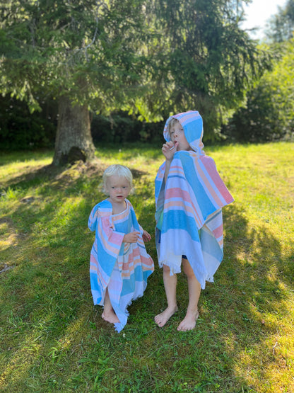 Пончо в полоску, детское, 80x60 см (2-6 лет)