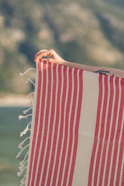 Beach Towel Marmara - red