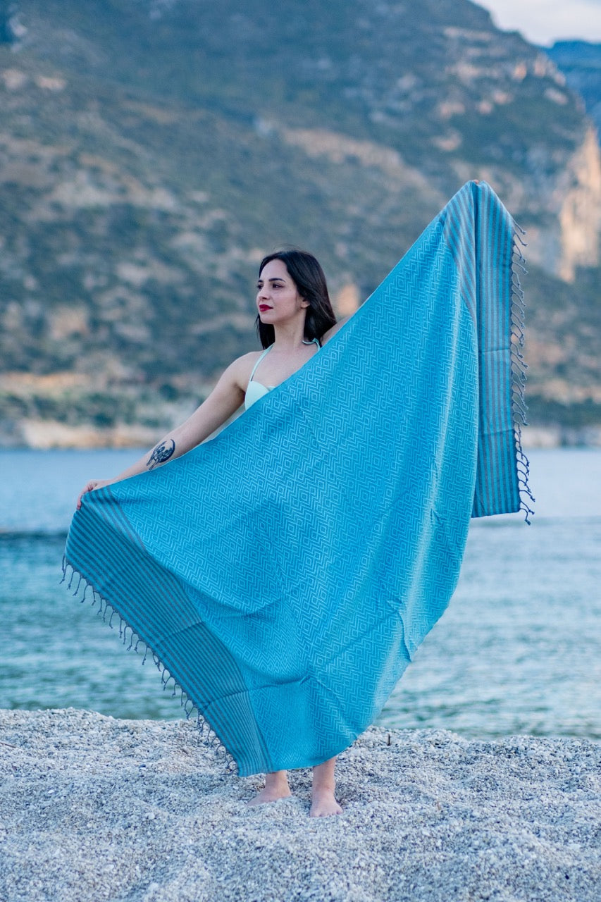 Beach Towel Tila - blue