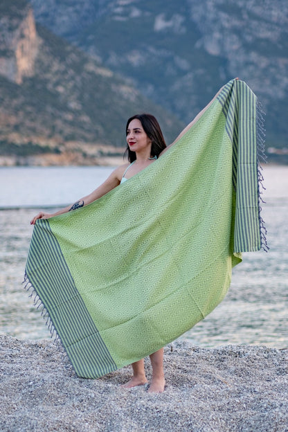 Beach Towel Tila - green