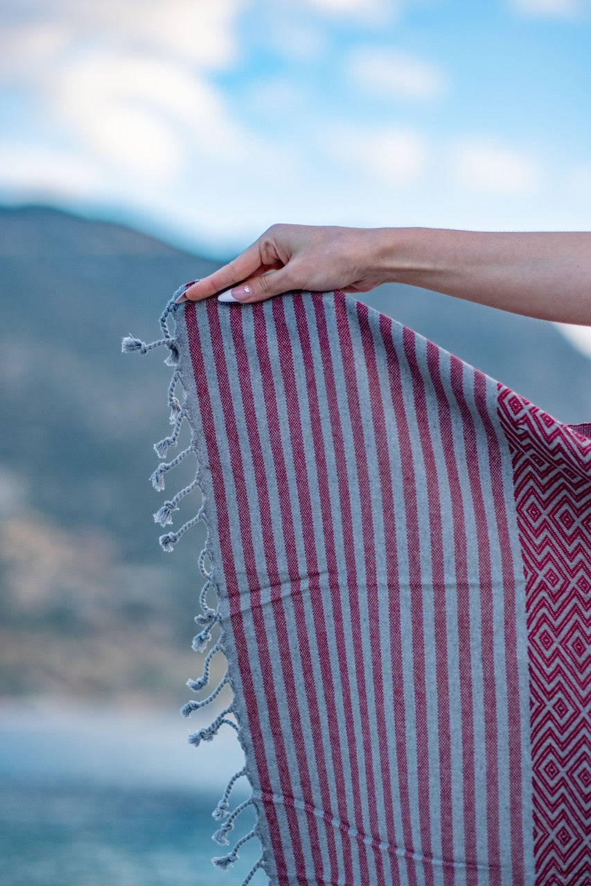 Beach Towel Tila - burgundy
