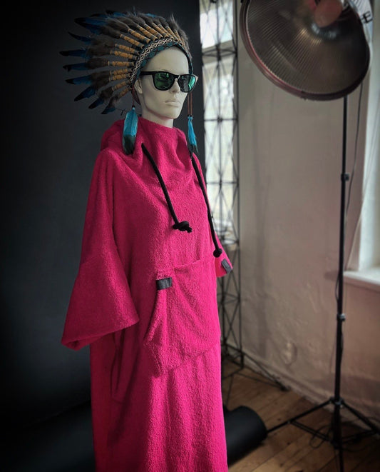 Унисекс пончо - розовый