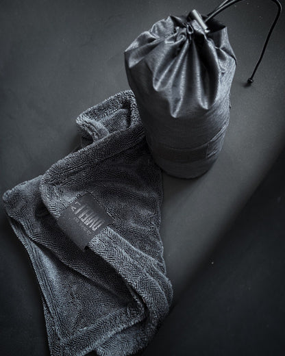 Полотенце для сушки кузова автомобиля, 1200 г, 40х60 см / серое