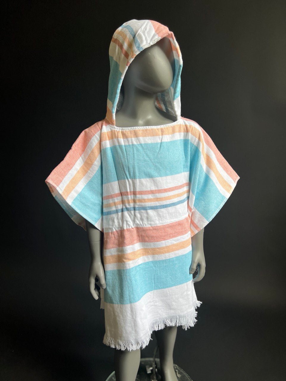 Пончо в полоску, детское, 80x60 см (2-6 лет)