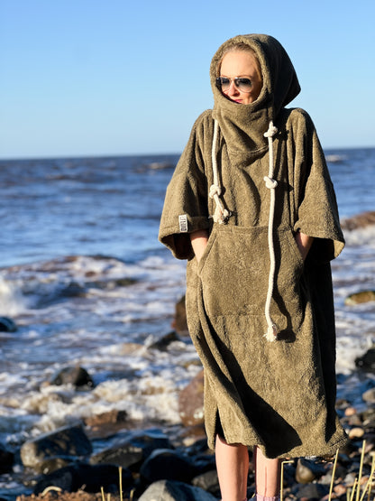 Пончо унисекс - зелёное