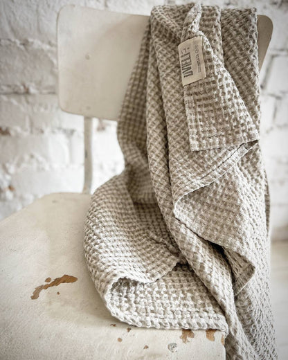 Lina pirts dvielis / 5 izmēri /  JŪRAS ZILS