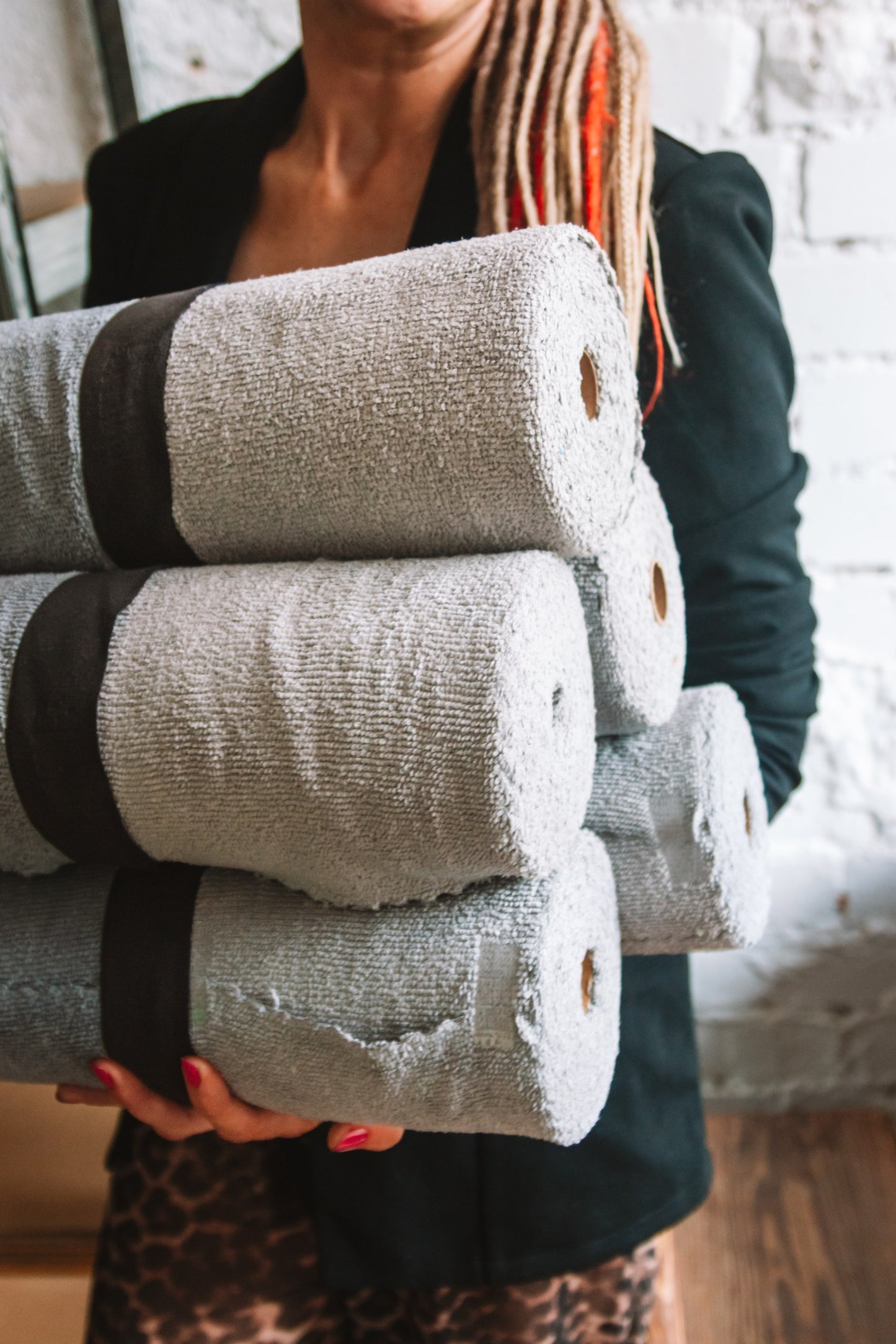 Noplešami mikrošķiedras dvieļi rulli, 50гб, 30х30см