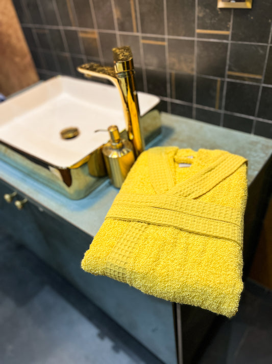 Frotē vannas halāts - DZELTENS