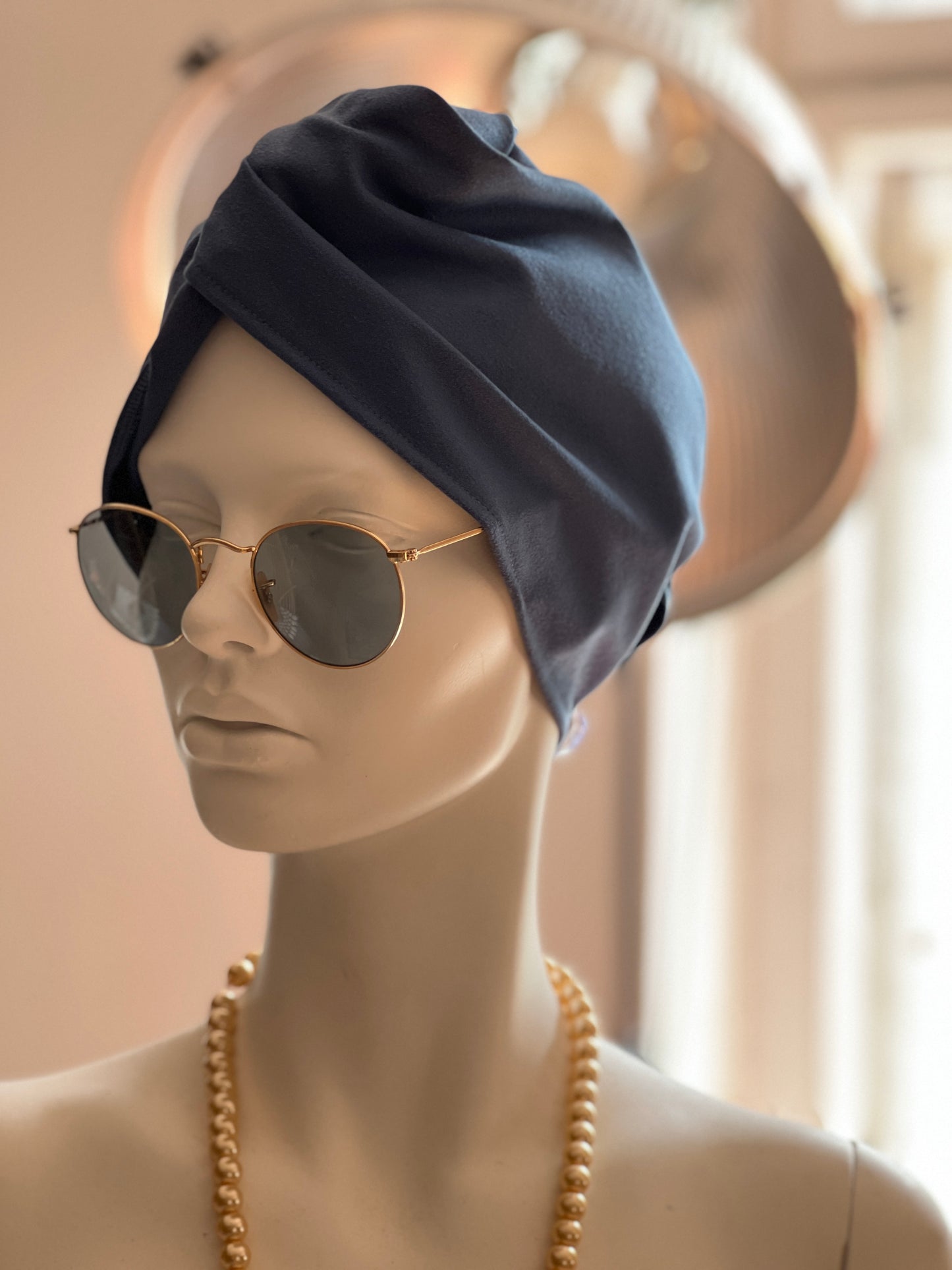 Matu dvielis Turbāns -  plānā mikrošķiedra / zilpelēks