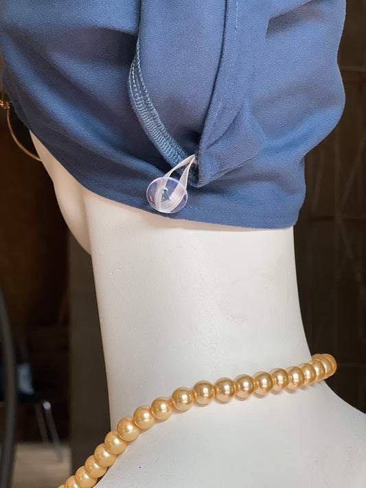 Matu dvielis Turbāns - planā mikrošķiedra / zilpelēks