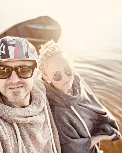 Пончо унисекс - бежевое