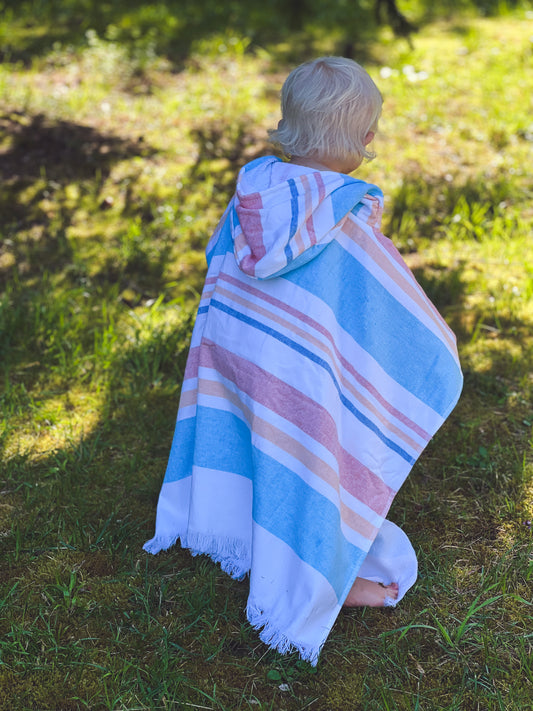 Пончо в полоску, детское, 80x60 см (2-6 лет)