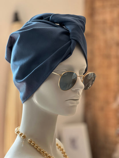 Matu dvielis Turbāns -  plānā mikrošķiedra / zilpelēks