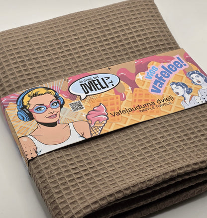  Vahvlikangast rätik / HELEPRUUN