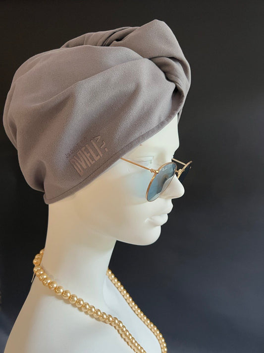 Matu dvielis Turbāns - planā mikrošķiedra / pelēks