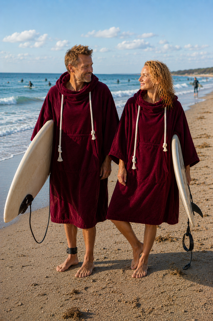 Pončo unisex - bordo