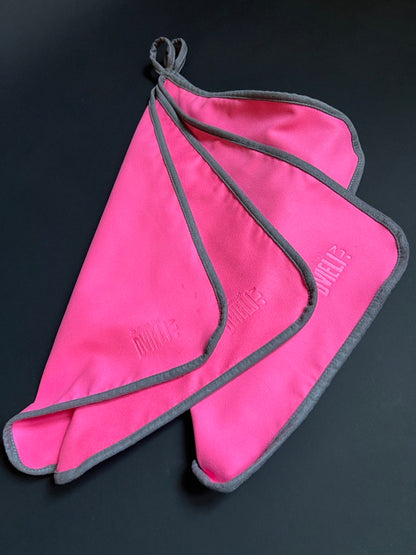 Virtuves dvielis - mikrošķiedras / rozā ar pelēku