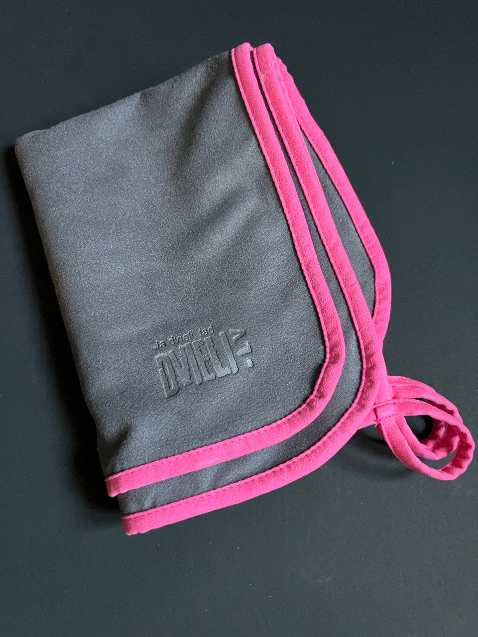 Virtuves dvielis - mikrošķiedras / pelēks ar rozā