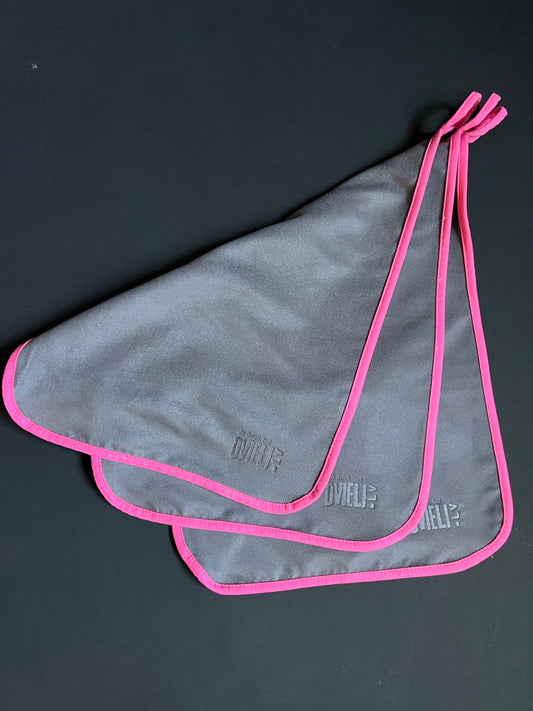 Virtuves dvielis - mikrošķiedras / pelēks ar rozā