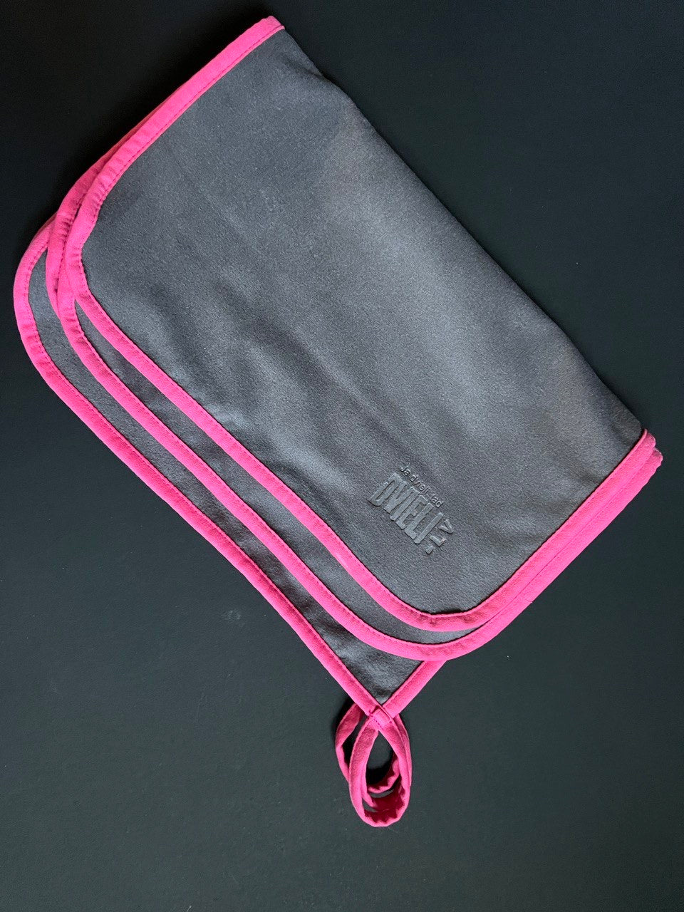 Virtuves dvielis - mikrošķiedras / pelēks ar rozā