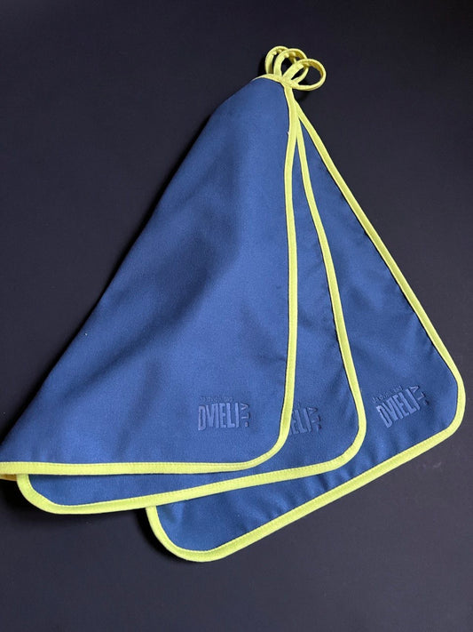 Virtuves dvielis - mikrošķiedras / zilpelēks ar zaļu