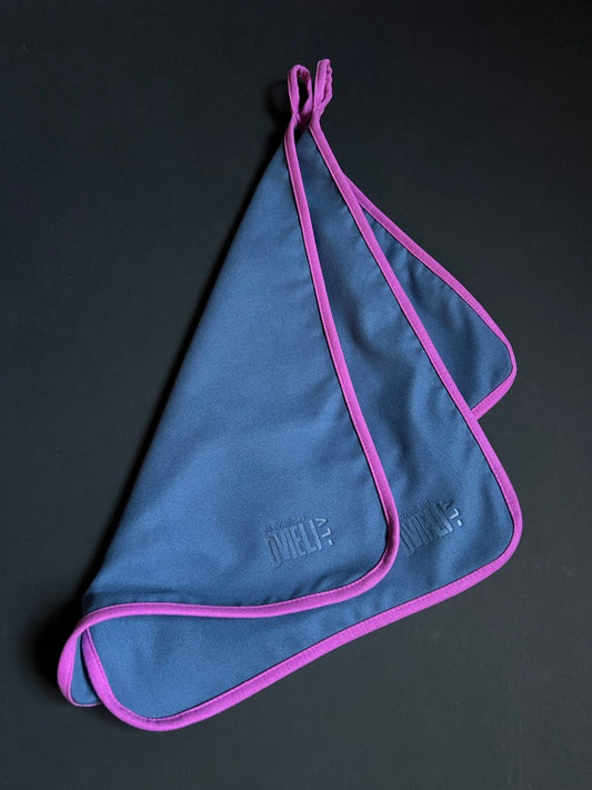 Virtuves dvielis - mikrošķiedras / zilpelēks ar ceriņu rozā