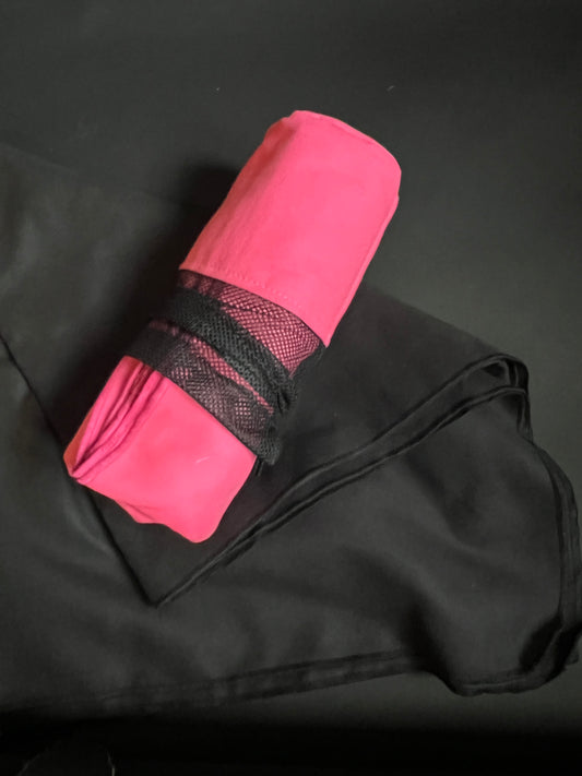 Микрофибровое полотенце / 3 размера / розовое