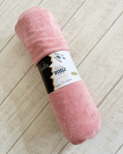 Bambusa frotē dvielis - veci rozā / 3 izmēri