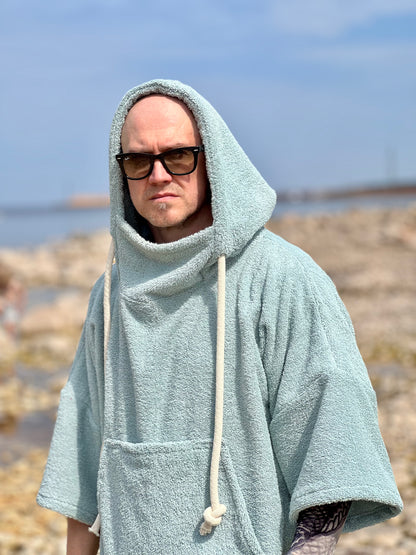 Пончо унисекс - зеленоватый
