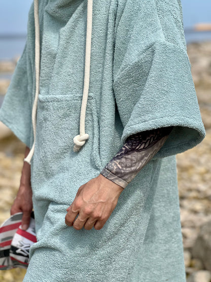 Пончо унисекс - зеленоватый