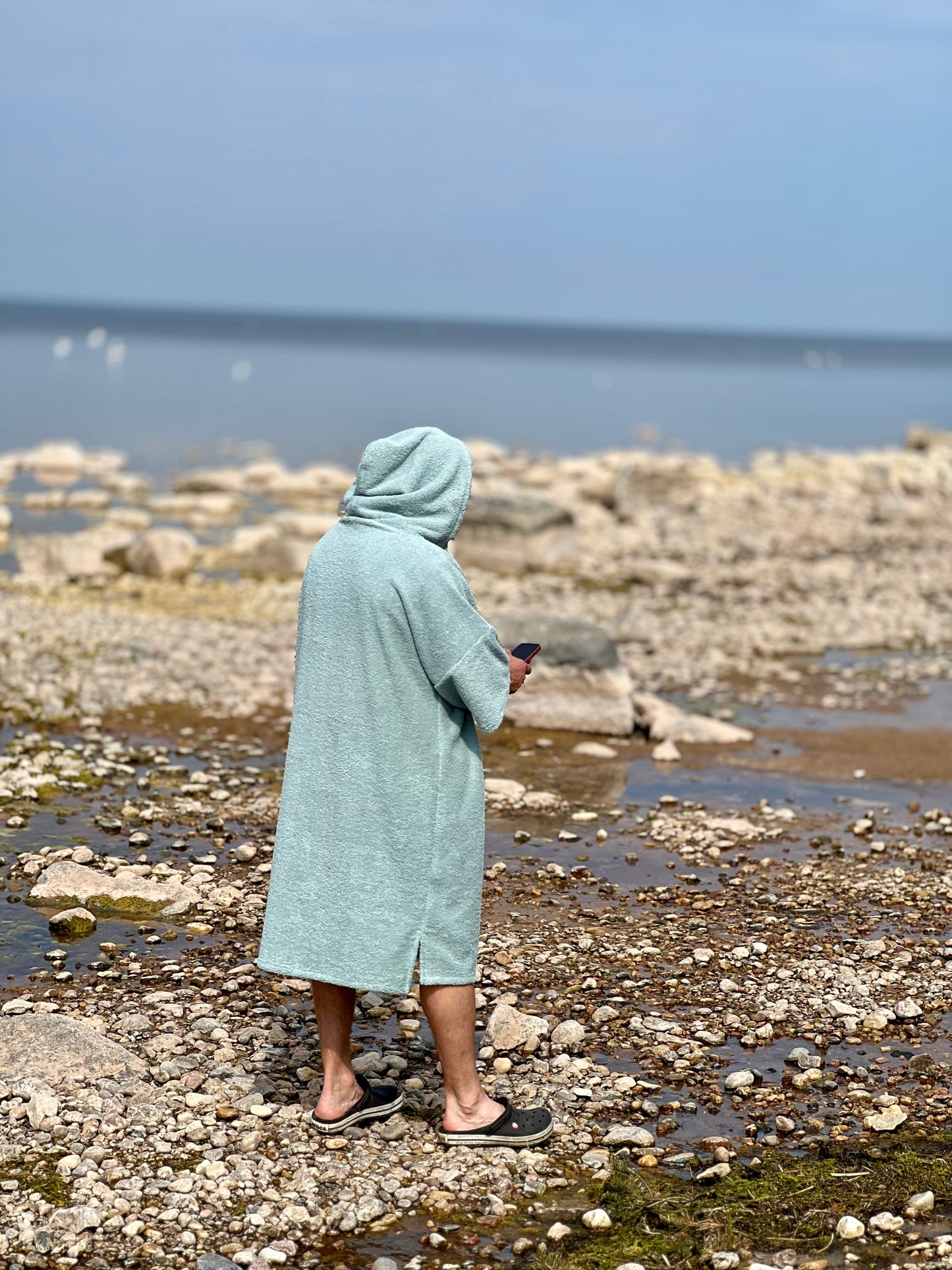 Пончо унисекс - зеленоватый