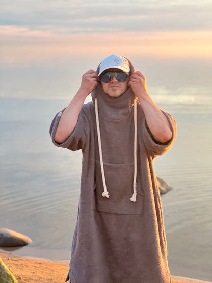 Пончо унисекс - серое