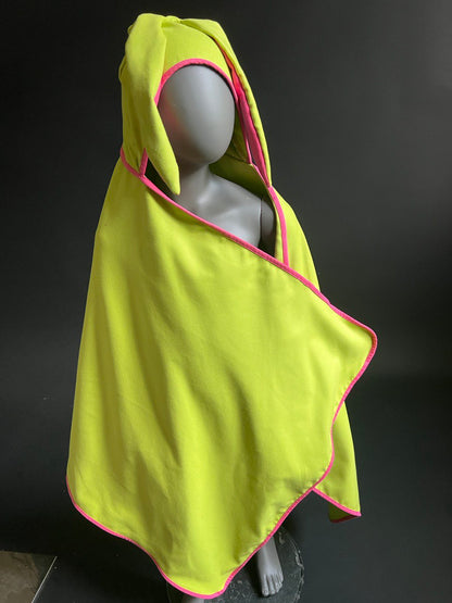 Mikrošķiedras kapučdvielis ZAĻŠ ar rozā