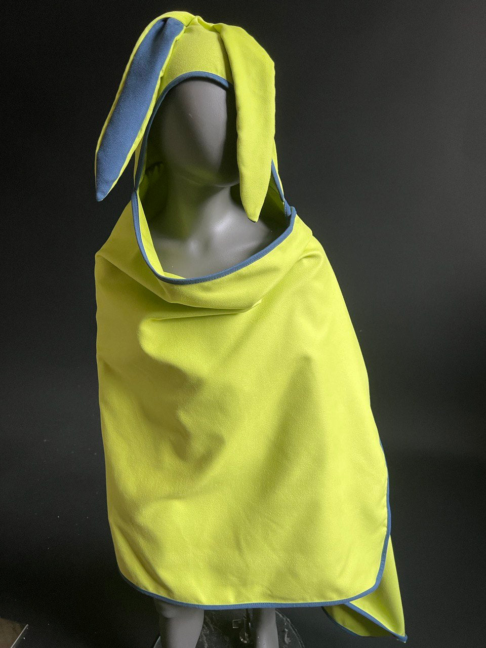 Mikrošķiedras kapučdvielis ZAĻŠ ar zilpelēku