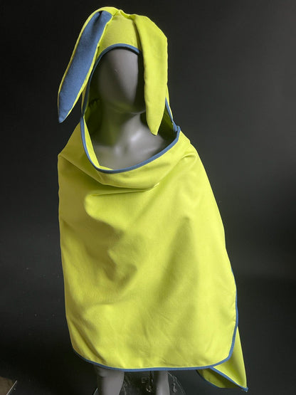 Mikrošķiedras kapučdvielis ZAĻŠ ar zilpelēku