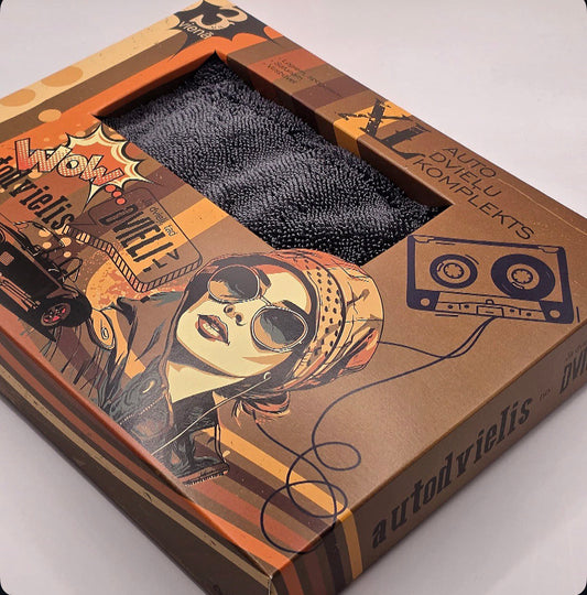 Набор из 3 полотенец для детейлинга автомобиля / СЕРЫЙ